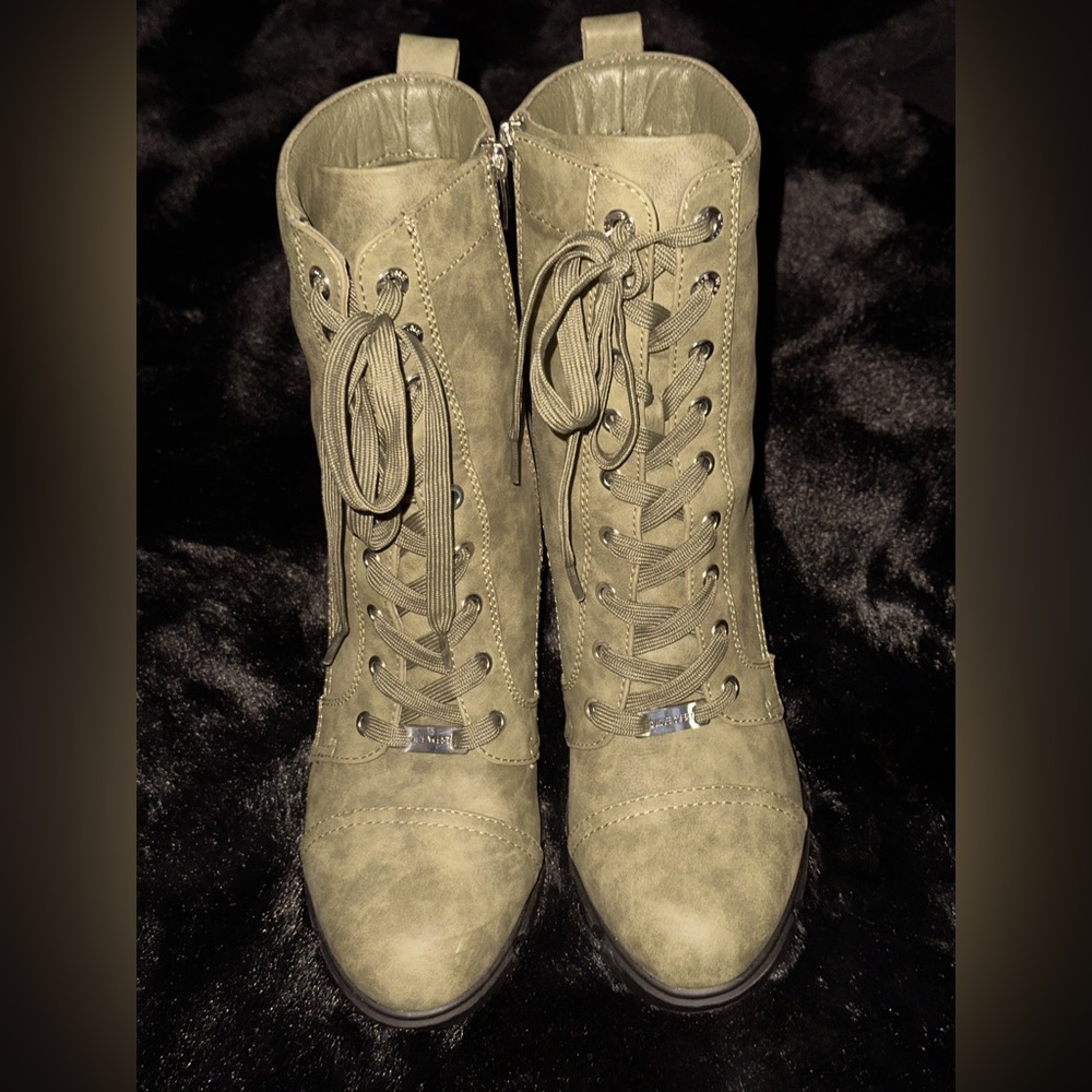 Olive Green Camo Boots